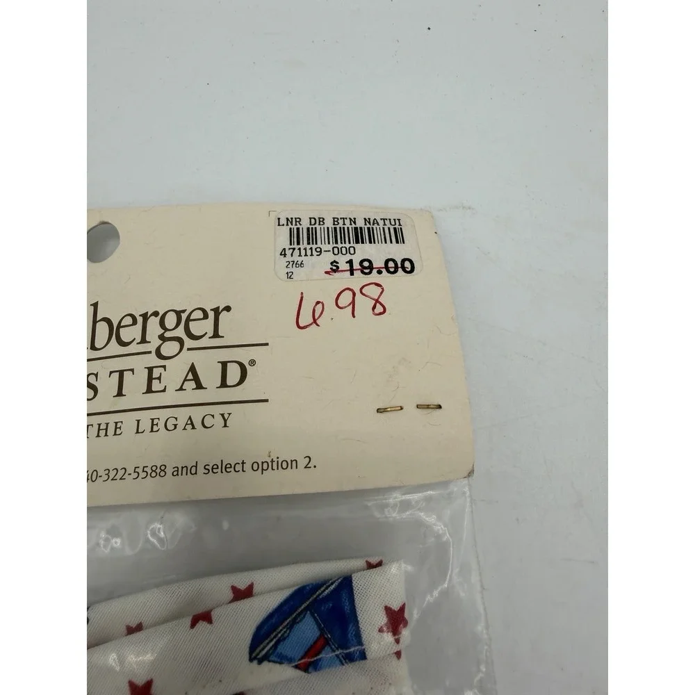 ⚓🧺 Longaberger 2010 Dresden Basket Liner ONLY – Nautical – NIP 🌊✨‎
